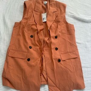 a new day Women's Orange Sleeveless Blazer
